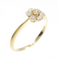 K18YG フラワー ダイヤモンド リング 0.30CT
