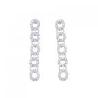 K14WG ダイヤモンド ピアス 0.54CT