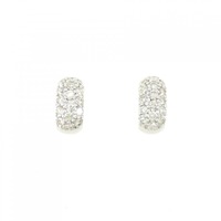 K18WG パヴェ ダイヤモンド ピアス 0.50CT
