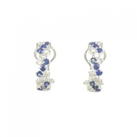 K18WG/PT サファイヤ ピアス/イヤリング 0.80CT