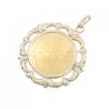 K18YG枠 コイン ペンダント