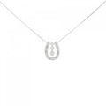 PT 2WAY ホースシュー ダイヤモンド ネックレス 0.17CT