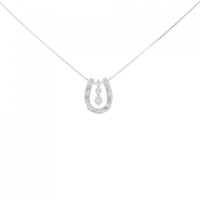 PT 2WAY ホースシュー ダイヤモンド ネックレス 0.17CT