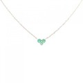 K10YG ハート エメラルド ネックレス