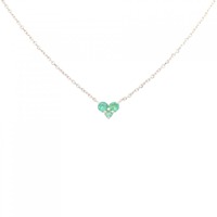 K10YG ハート エメラルド ネックレス