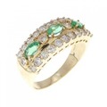 K18YG エメラルド リング 0.39CT