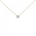 【リメイク】K18YG ダイヤモンド ネックレス 0.334CT E SI1 エメラルドカット