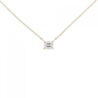 【リメイク】K18YG ダイヤモンド ネックレス 0.334CT E SI1 エメラルドカット