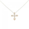 K18PG クロス ダイヤモンド ネックレス 0.07CT