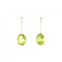 【新品】K18YG ペリドット ピアス