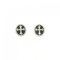 【新品】PT クロス オニキス ピアス