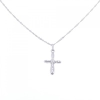 K18WG クロス ネックレス