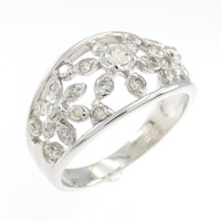 PT フラワー ダイヤモンド リング 0.52CT