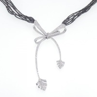 シャネル リボン ダイヤモンド ネックレス