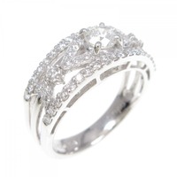 K18WG ダイヤモンド リング 0.310CT F SI2 Fair