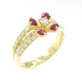 K18YG ルビー リング 0.31CT