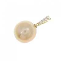 K18YG 白蝶パール ペンダント 12.2mm