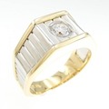 K18YG/PT ダイヤモンド リング 0.38CT