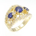 K18YG サファイヤ リング 1.48CT