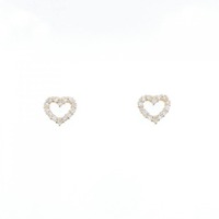 K18YG ハート ダイヤモンド ピアス 0.20CT