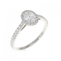 ティファニー ソレスト オーバル リング 0.39CT