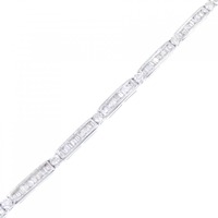 K18WG ダイヤモンド ブレスレット 1.30CT