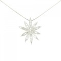 K18WG フラワー ダイヤモンド ネックレス 2.02CT