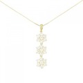 K18YG フラワー ダイヤモンド ネックレス 1.40CT