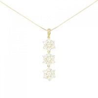 K18YG フラワー ダイヤモンド ネックレス 1.40CT