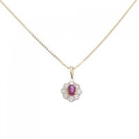 K18YG ルビー ネックレス 0.34CT