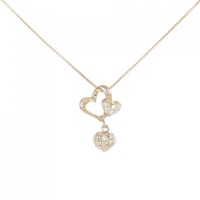 K18PG ハート ダイヤモンド ネックレス 0.06CT