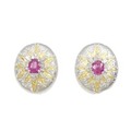K18WG/K18YG ルビー ピアス/イヤリング 1.50CT