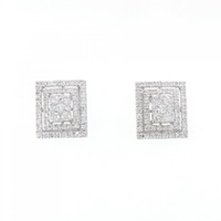 K18WG ダイヤモンド ピアス 1.00CT