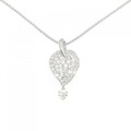 K18WG パヴェ ダイヤモンド ネックレス 0.33CT