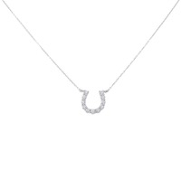 【新品】PT ホースシュー ダイヤモンド ネックレス 0.510CT