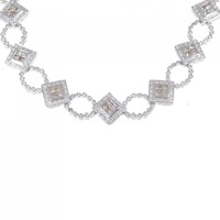 K18WG ダイヤモンド ネックレス 9.60CT