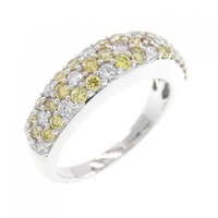 K18WG パヴェ ダイヤモンド リング 0.90CT