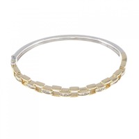 K18YG/K18WG ダイヤモンド バングル 0.40CT
