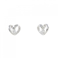 PT ハート ダイヤモンド ピアス