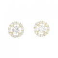 【新品】K18YG ダイヤモンド ピアス 0.212CT 0.203CT F SI1 Good