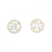【新品】K18YG ダイヤモンド ピアス 0.212CT 0.203CT F SI1 Good