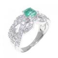 PT エメラルド リング 0.43CT