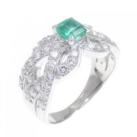 PT エメラルド リング 0.43CT