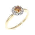 K18YG/PT ダイヤモンド リング 0.20CT