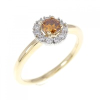 K18YG/PT ダイヤモンド リング 0.20CT