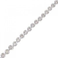 K18WG ダイヤモンド ブレスレット 1.00CT
