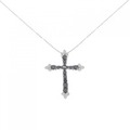 K18WG クロス ダイヤモンド ネックレス 0.88CT