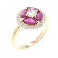 K18YG ルビー リング 0.94CT