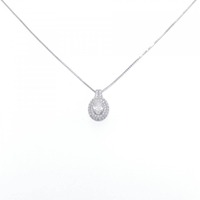 PT ダイヤモンド ネックレス 0.30CT D VS1 オーバルカット