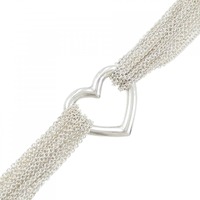 ティファニー 10ロウチェーントグルハート ブレスレット